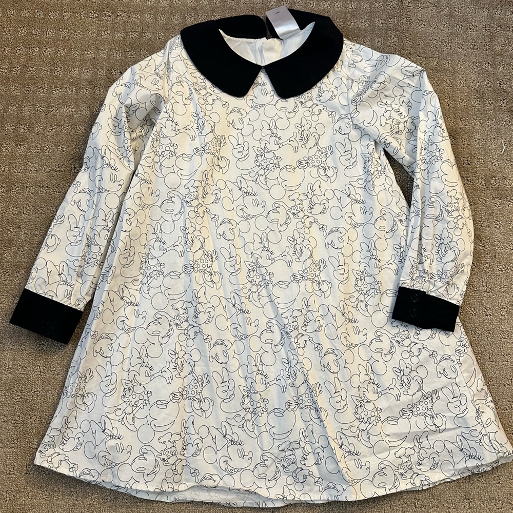 Disney Black and White Dress with Playful Pattern